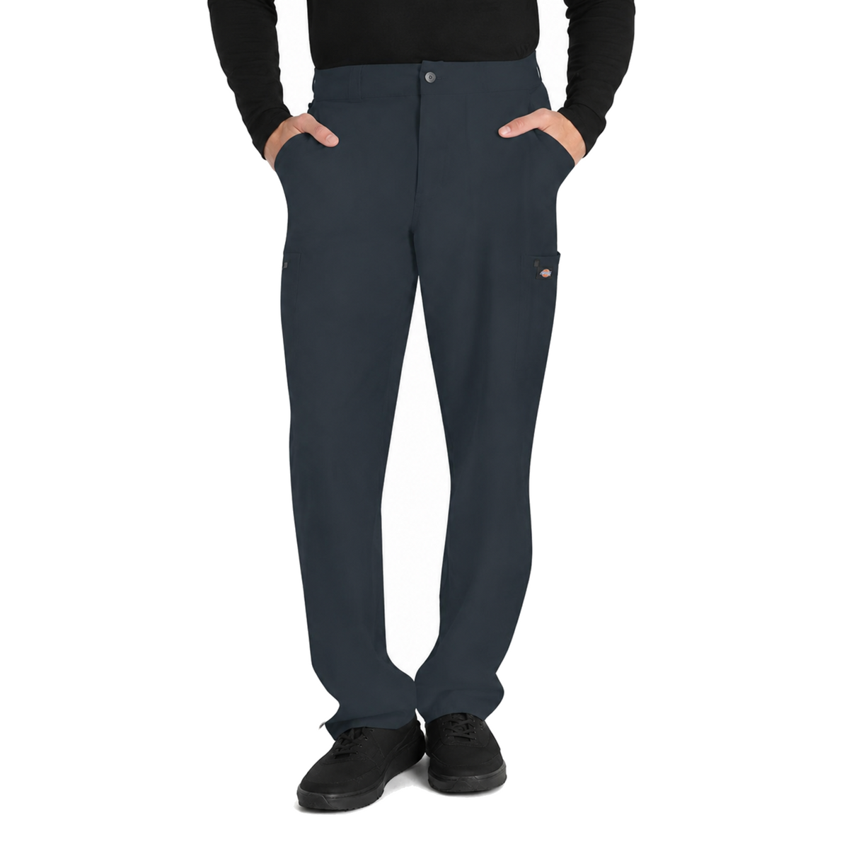 Pantalón quirúrgico Dickies DK216 para hombre Gris Oxford, vista frontal | color:gris-oxford