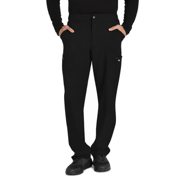 Pantalón quirúrgico Dickies DK216 para hombre Negro, vista frontal | color:negro