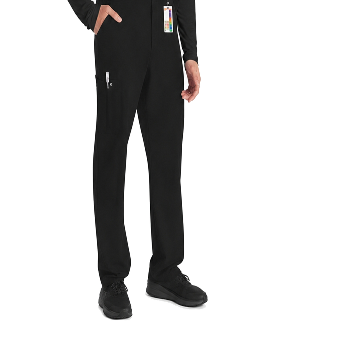 Pantalón quirúrgico Dickies DK216 para hombre Negro, vista frontal alternativa | color:negro