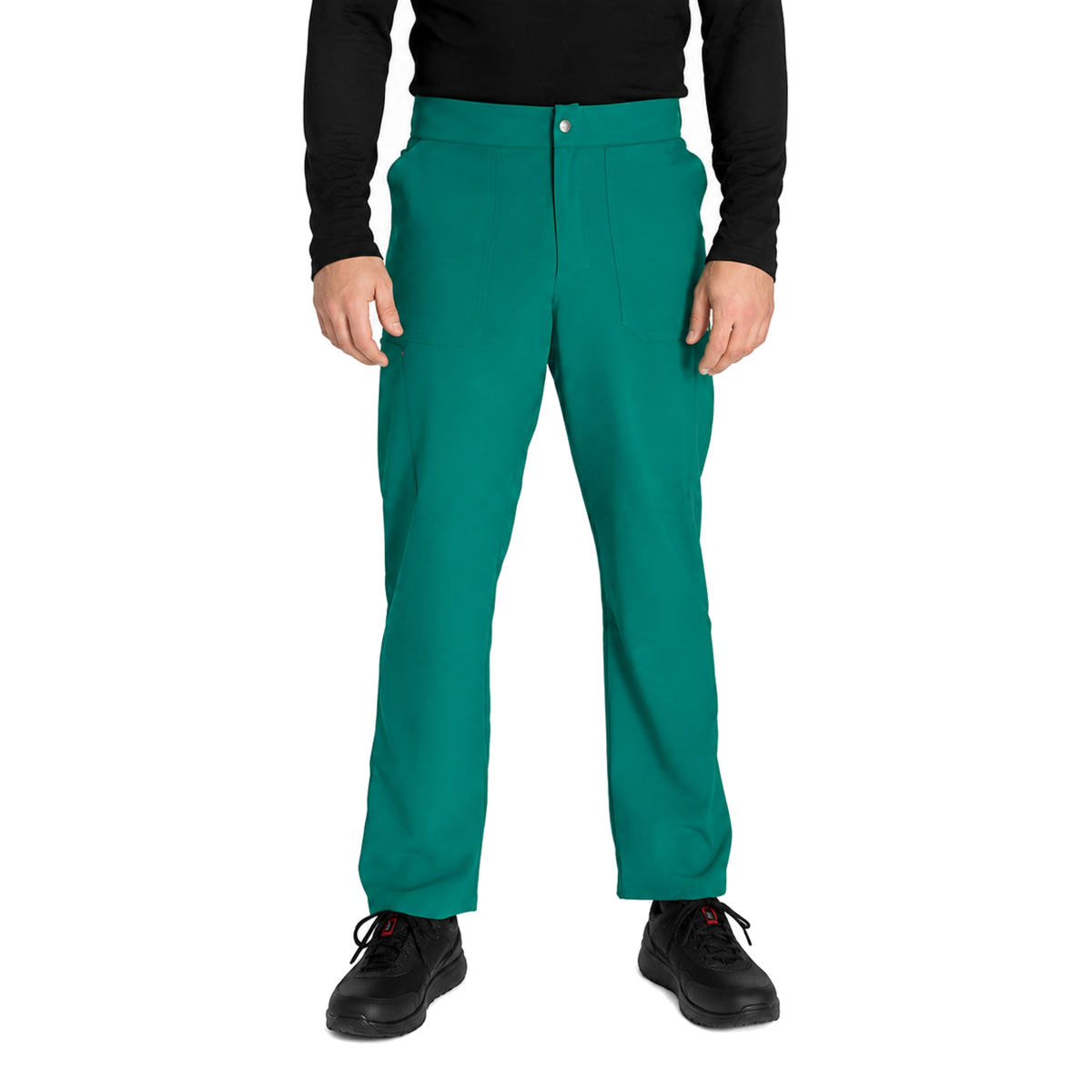 Pantalón quirúrgico Dickies DK216 para hombre Verde Hunter, vista frontal | color:verde-hunter