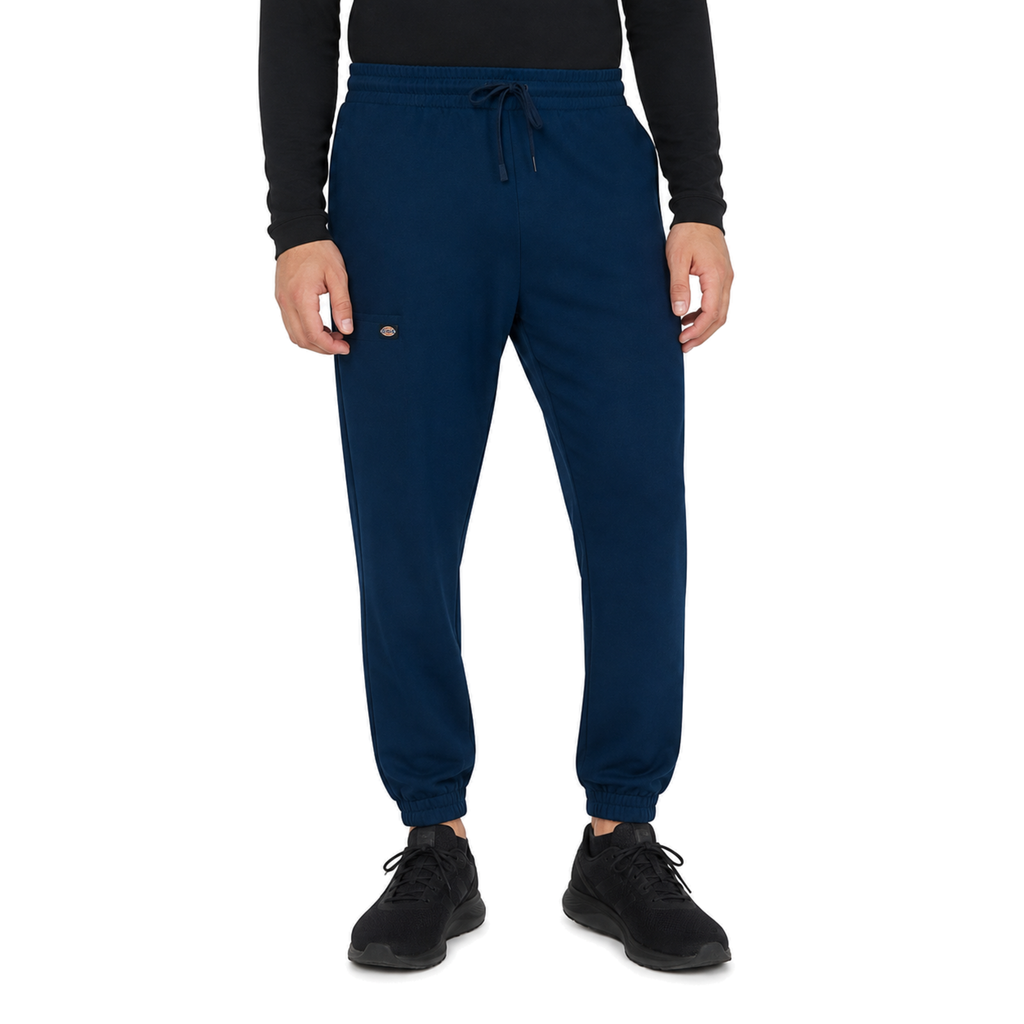 Pantalón quirúrgico jogger Dickies DK217 para hombre Azul Marino, vista frontal alternativa