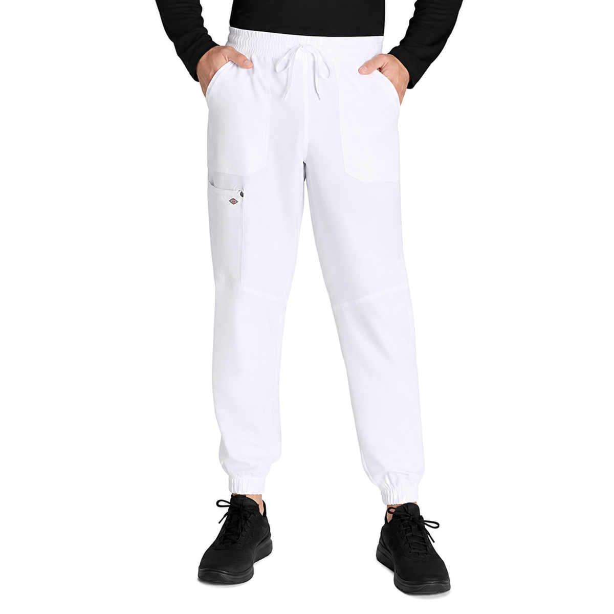 Pantalón quirúrgico jogger Dickies DK217 para hombre Blanco, vista frontal | color:blanco