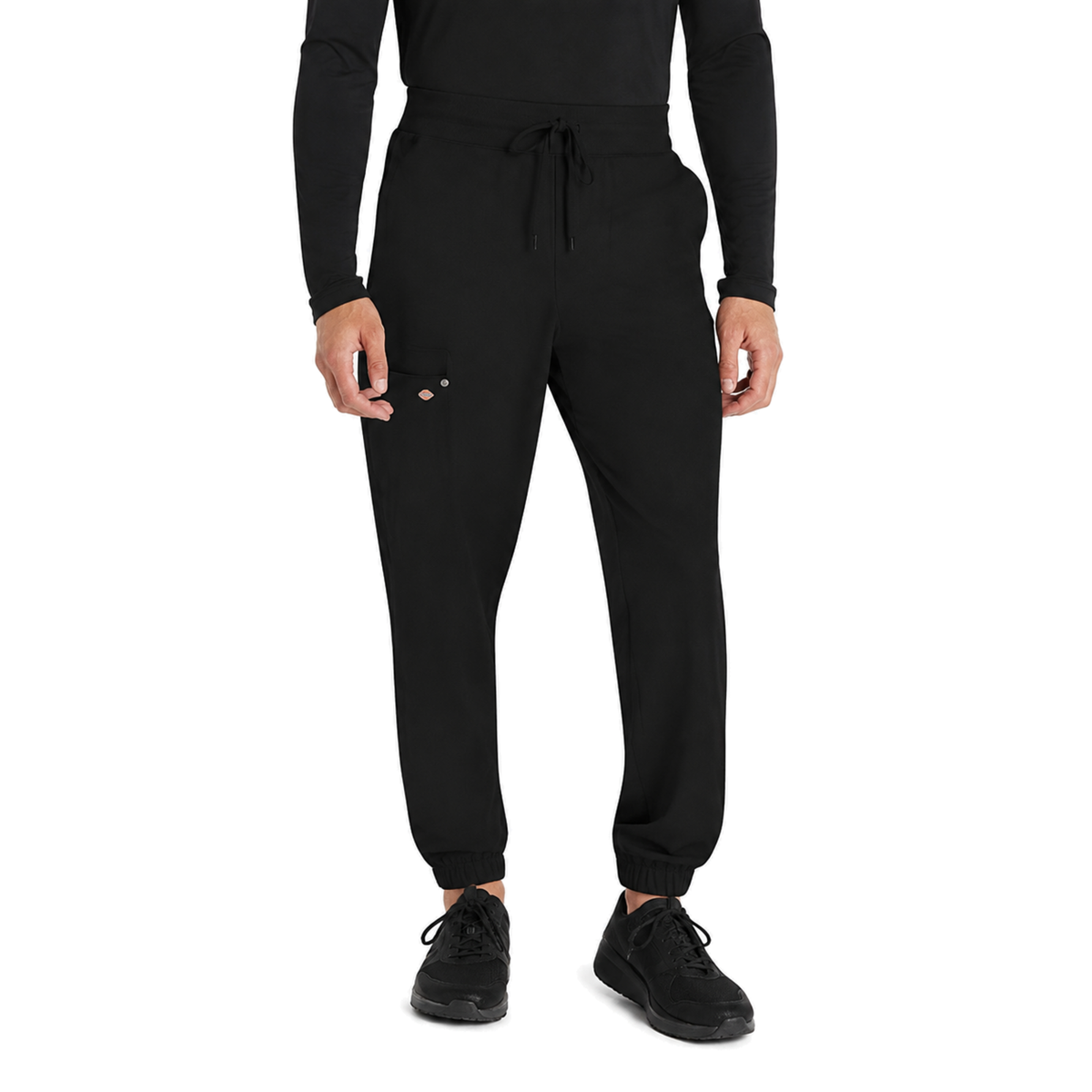 Pantalón quirúrgico jogger Dickies DK217 para hombre Negro, vista frontal | color:negro