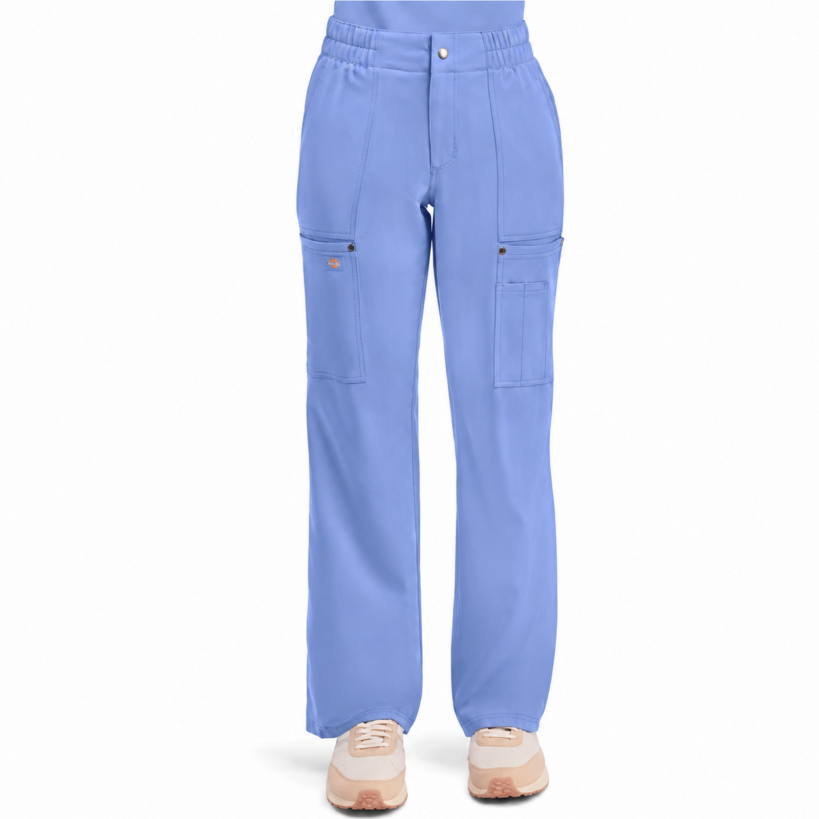 Pantalón quirúrgico Dickies DK219 para mujer EDS NXT Azul Cielo, vista frontal | color:azul-cielo
