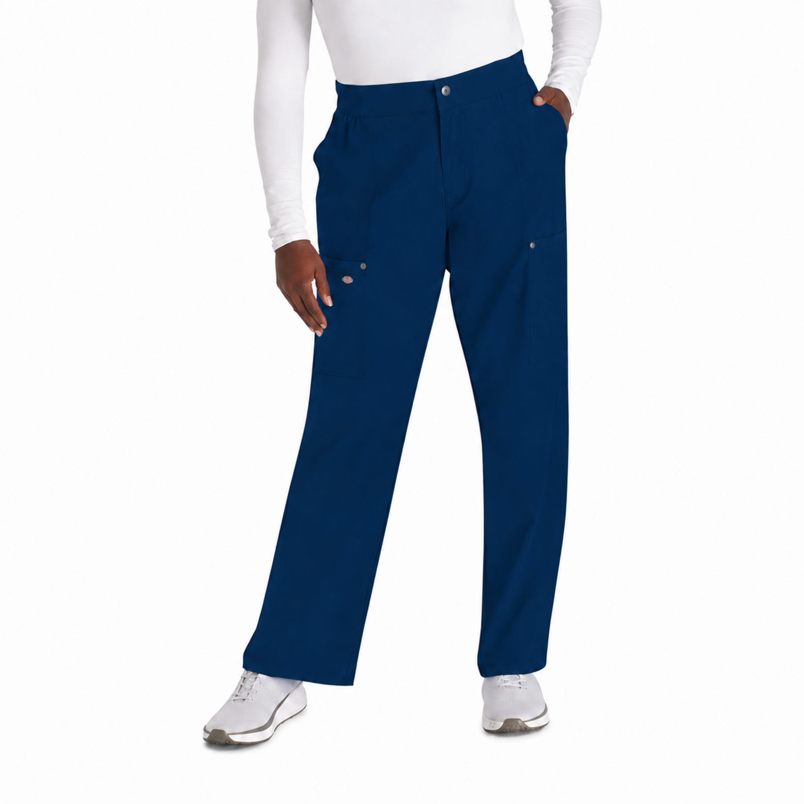 Pantalón quirúrgico Dickies DK219 para mujer EDS NXT Azul Marino, vista frontal | color:azul-marino