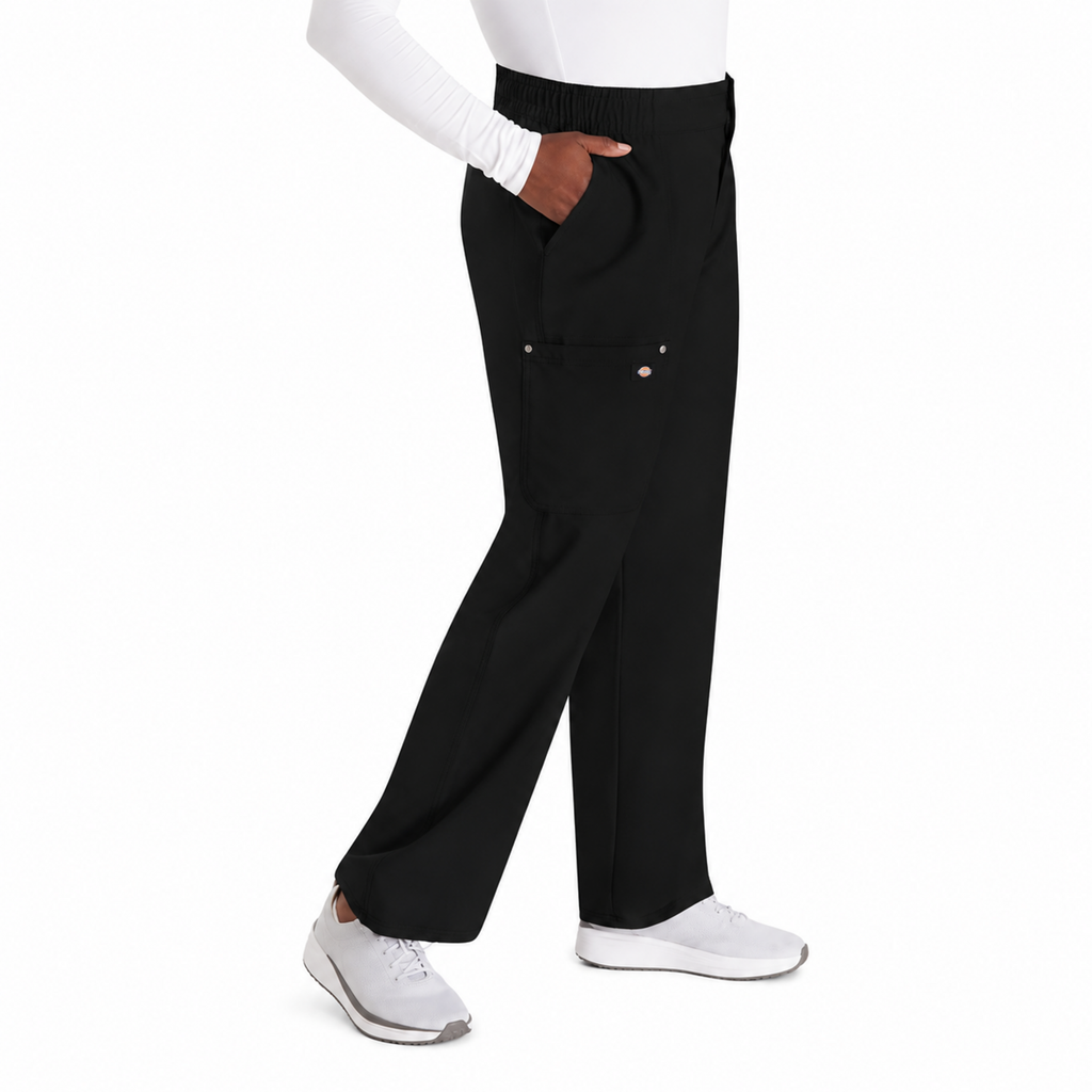 Pantalón quirúrgico Dickies DK219 para mujer EDS NXT Negro, vista lateral