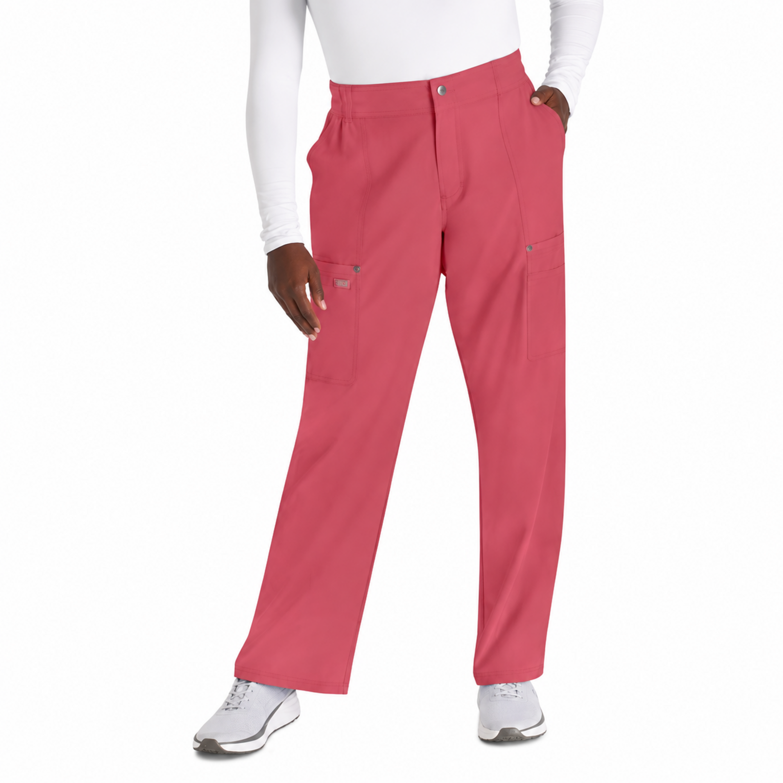 Pantalón quirúrgico Dickies DK219 para mujer EDS NXT Red Clay, vista frontal | color:red-clay