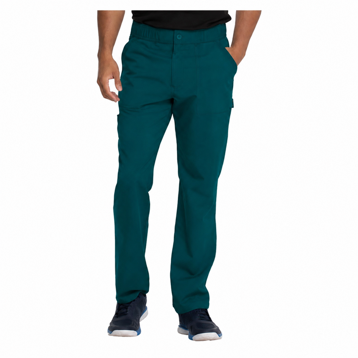Pantalón quirúrgico Dickies DK220 Balance para hombre Azul Caribe, vista frontal | color:azul-caribe