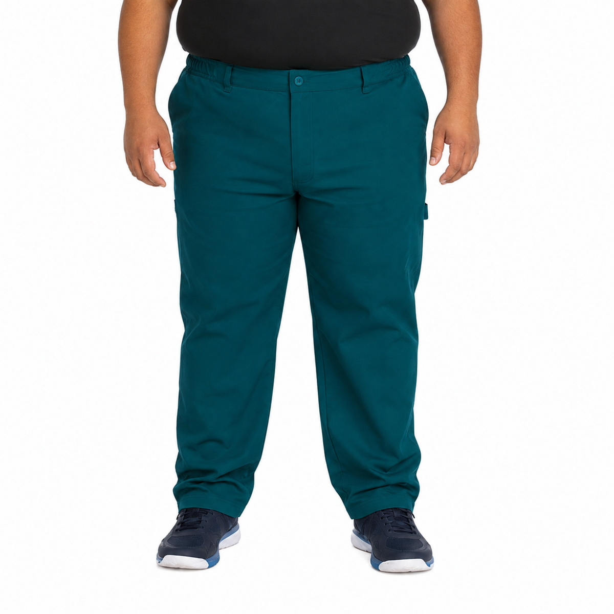 Pantalón quirúrgico Dickies DK220 Balance para hombre talla extra Azul Caribe, vista frontal | color:azul-caribe