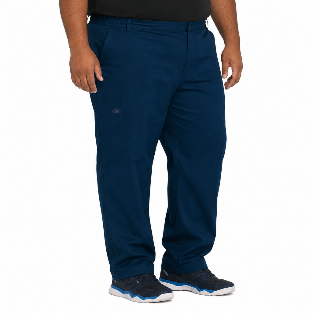 Pantalón quirúrgico Dickies DK220 Balance para hombre talla extra Azul Marino, vista lateral tres cuartos