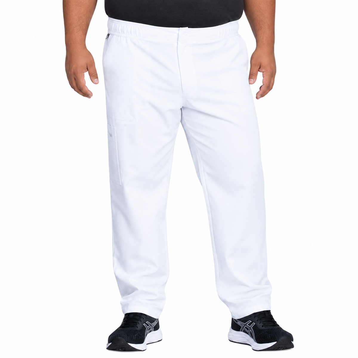 Pantalón quirúrgico Dickies DK220 Balance para hombre talla extra Blanco, vista frontal | color:blanco