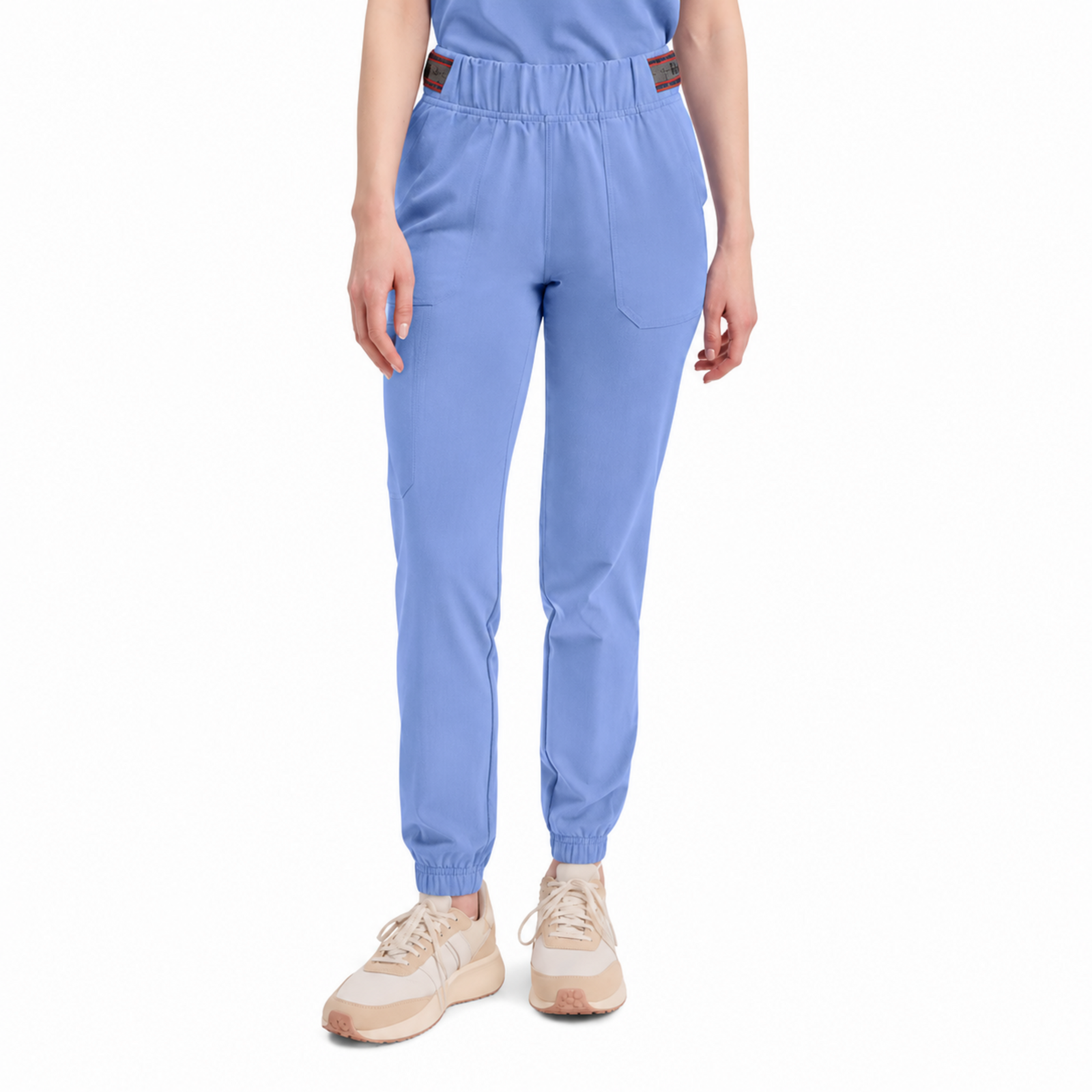 Pantalón jogger quirúrgico Dickies DK221 EDS NXT para mujer Azul Cielo, vista frontal | color:azul-cielo