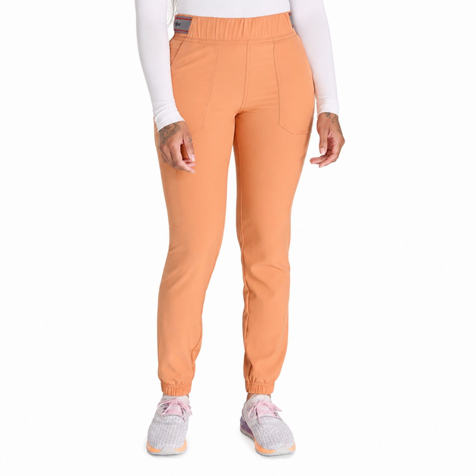 Pantalón jogger quirúrgico Dickies DK221 EDS NXT para mujer Ginger Glow, vista frontal | color:ginger-glow