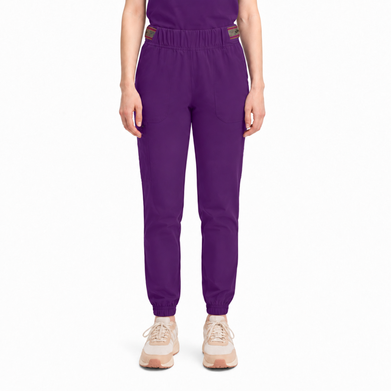Pantalón jogger quirúrgico Dickies DK221 EDS NXT para mujer Morado, vista frontal | color:morado