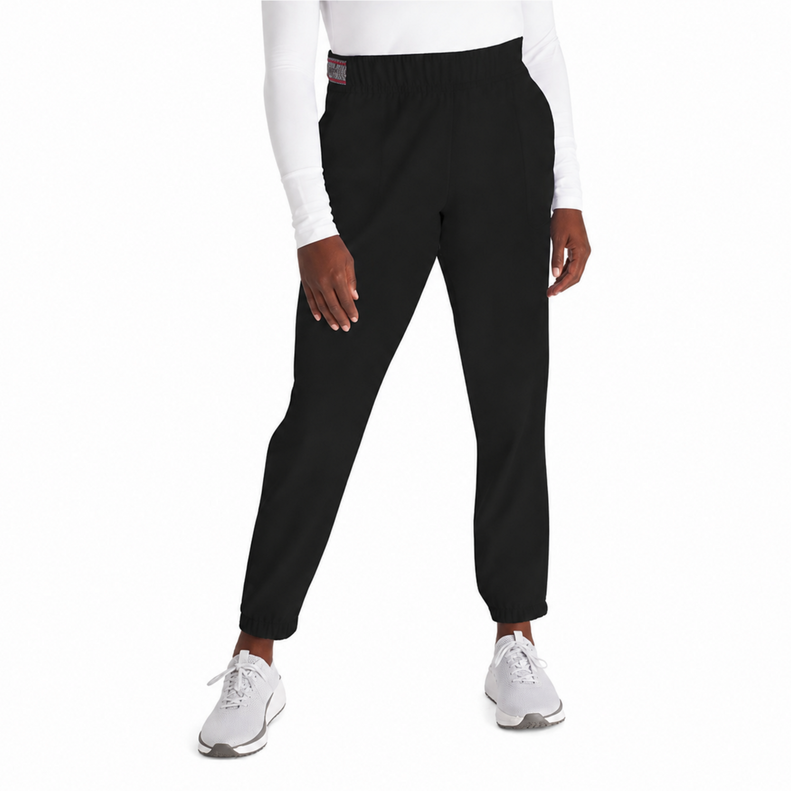 Pantalón jogger quirúrgico Dickies DK221 EDS NXT para mujer Negro, vista frontal | color:negro
