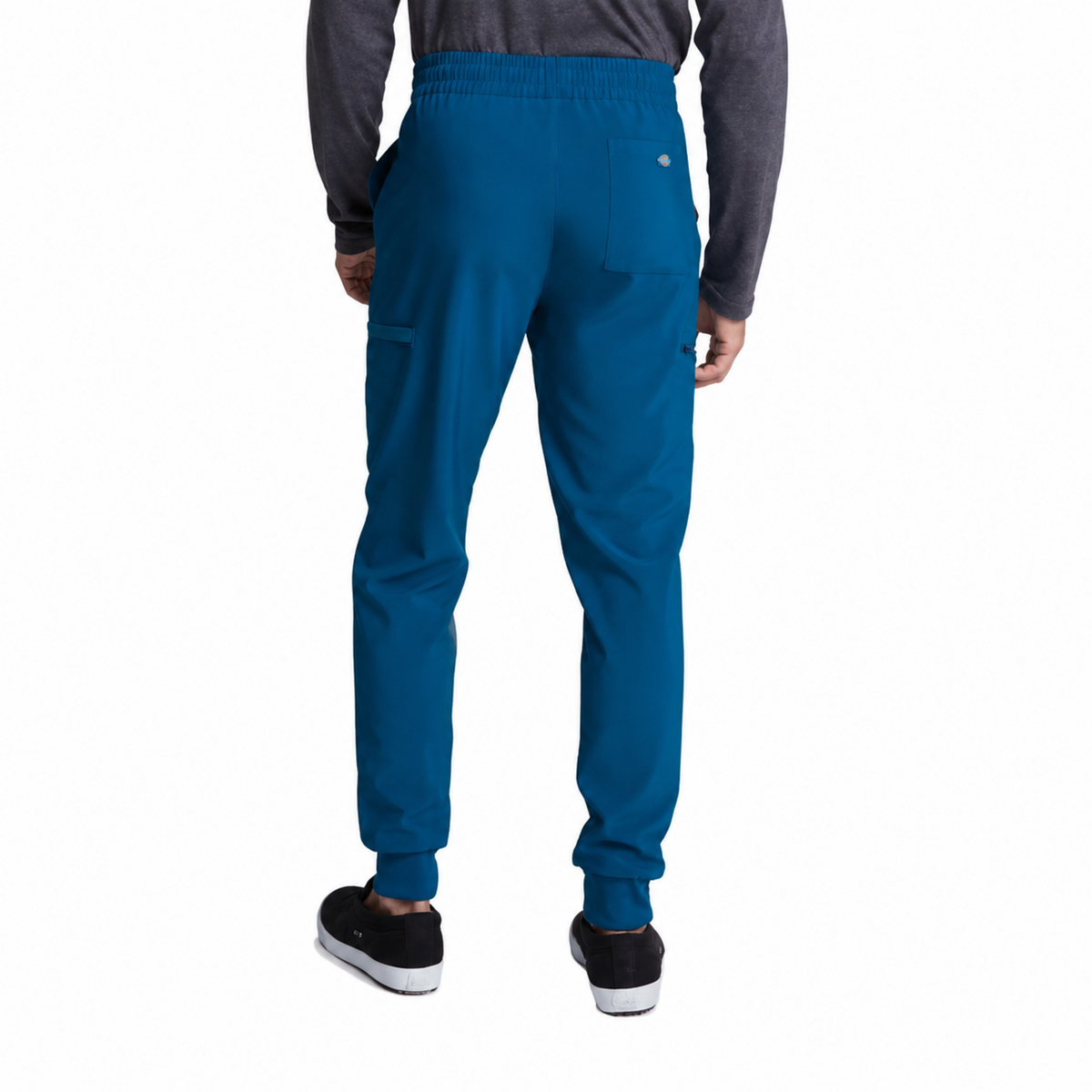 Pantalón jogger quirúrgico Dickies DK223 EDS Essentials para hombre Azul Caribe, vista posterior | color:azul-caribe