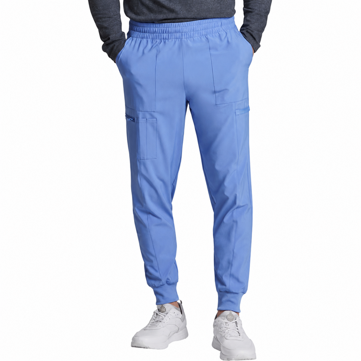Pantalón jogger quirúrgico Dickies DK223 EDS Essentials para hombre Azul Cielo, vista frontal | color:azul-cielo