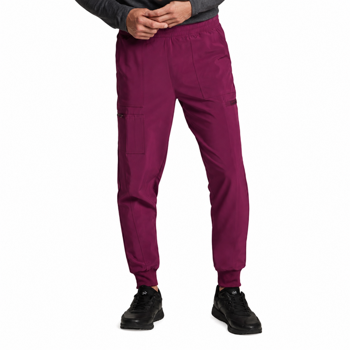 Pantalón jogger quirúrgico Dickies DK223 EDS Essentials para hombre Vino, vista frontal | color:vino