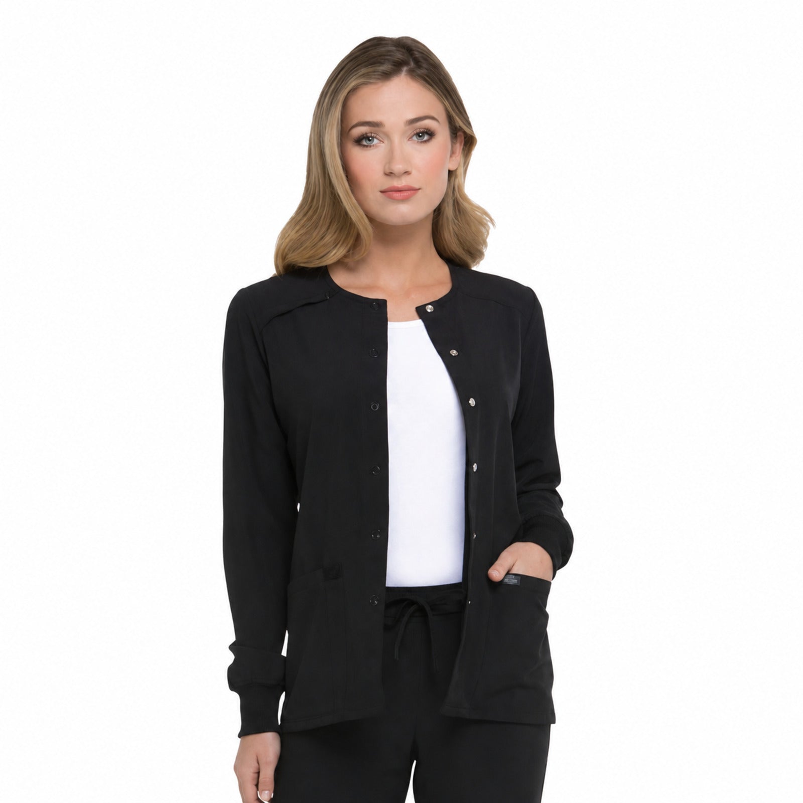 Chamarra médica Dickies DK305 para mujer Negro, frente | color:negro