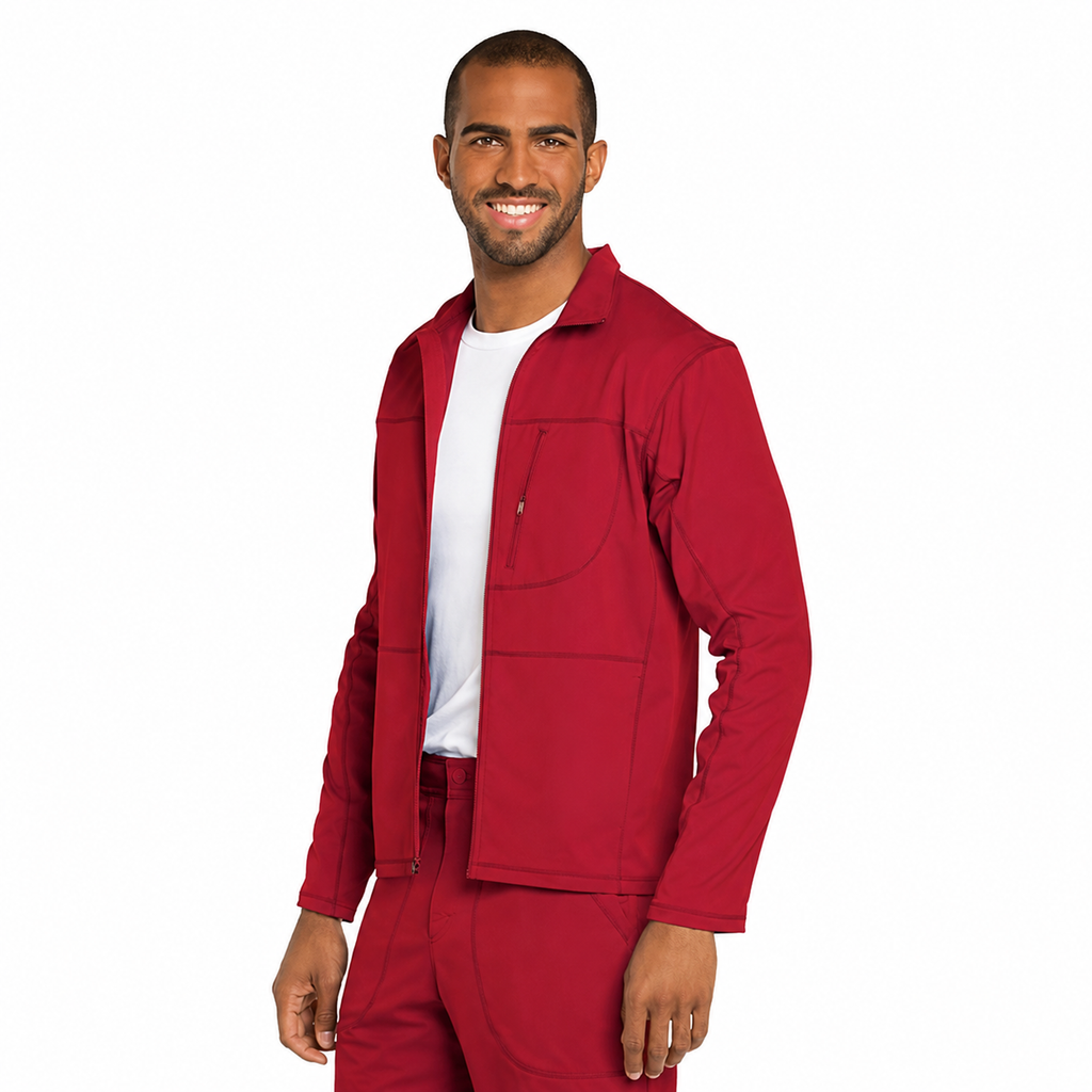Chamarra médica Dickies DK310 para hombre Rojo, vista frontal