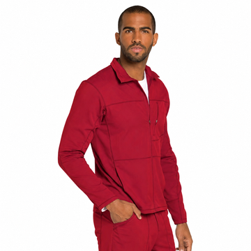 Chamarra médica Dickies DK310 para hombre Rojo, vista frontal tres cuartos | color:rojo