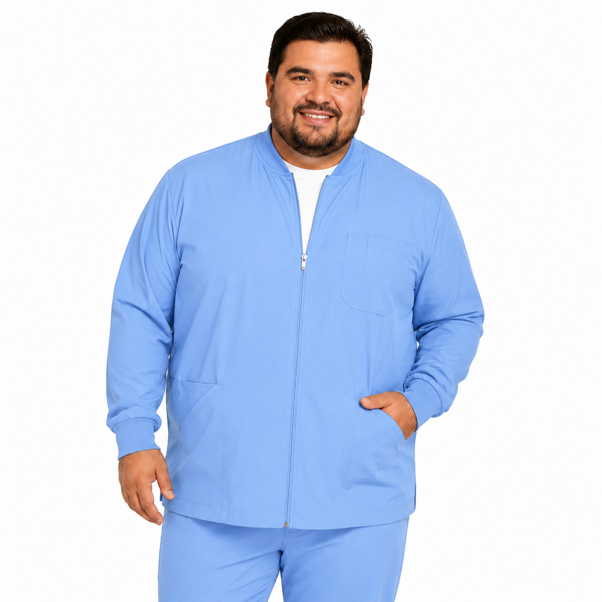 Chamarra médica Dickies DK320 para hombre talla extra Azul Cielo, imagen 1 | color:azul-cielo