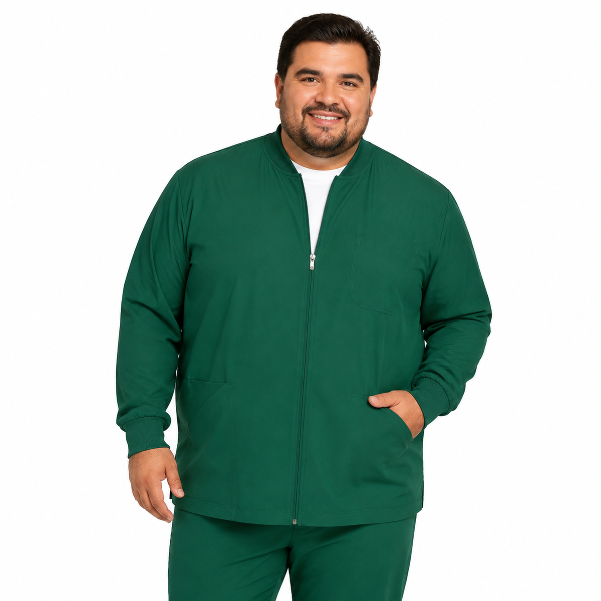 Chamarra médica Dickies DK320 para hombre talla extra Verde Botella, imagen 1 | color:verde-botella