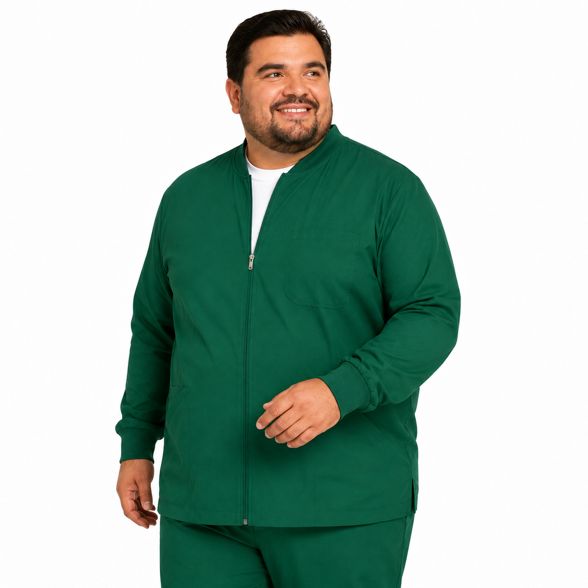 Chamarra médica Dickies DK320 para hombre talla extra Verde Botella, imagen 3 | color:verde-botella