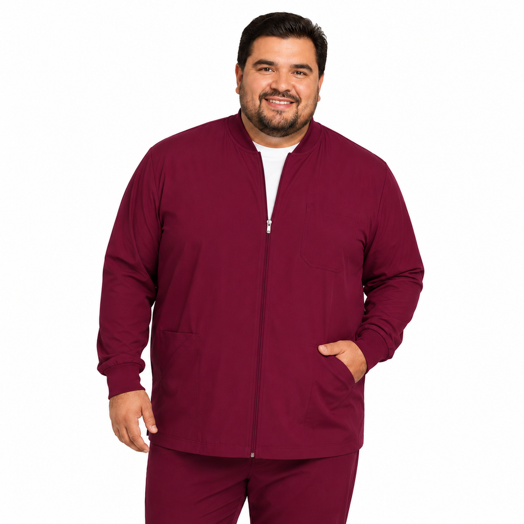 Chamarra médica Dickies DK320 para hombre talla extra Vino, imagen 1