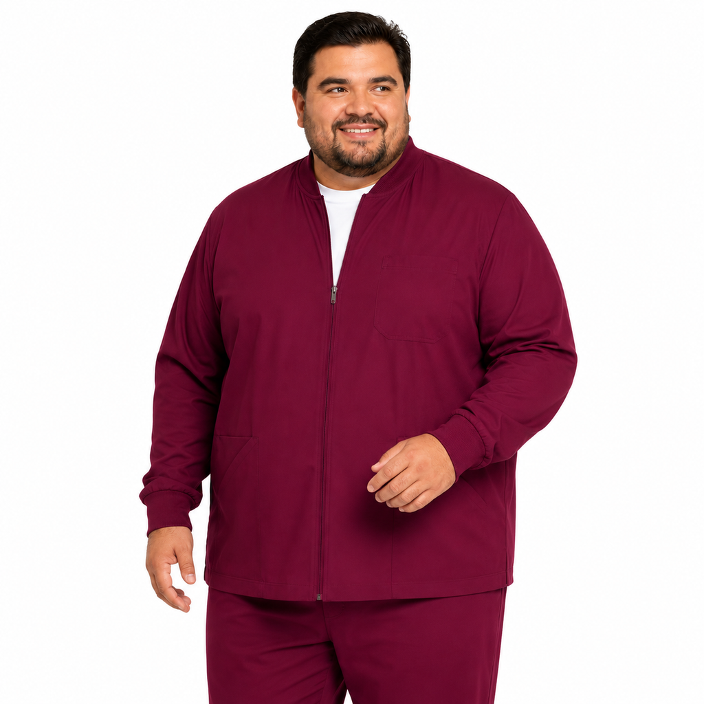 Chamarra médica Dickies DK320 para hombre talla extra Vino, imagen 3