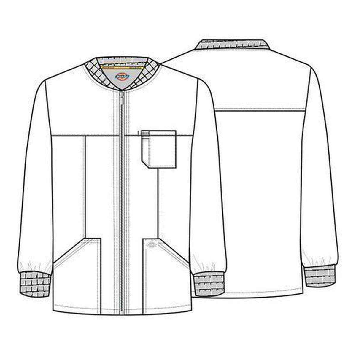 Chamarra médica Dickies DK320 para hombre Vino, dibujo técnico | color:vino
