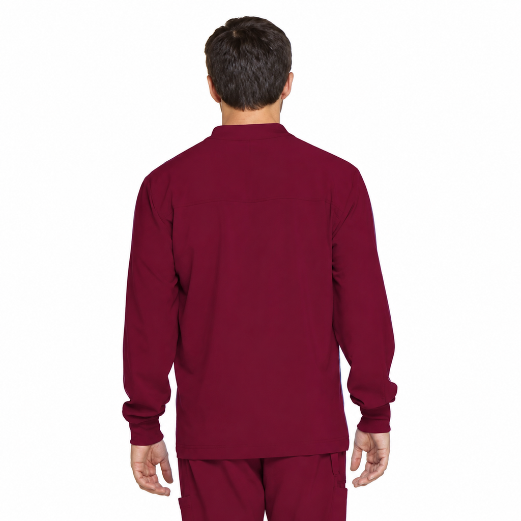 Chamarra médica Dickies DK320 para hombre Vino, vista posterior