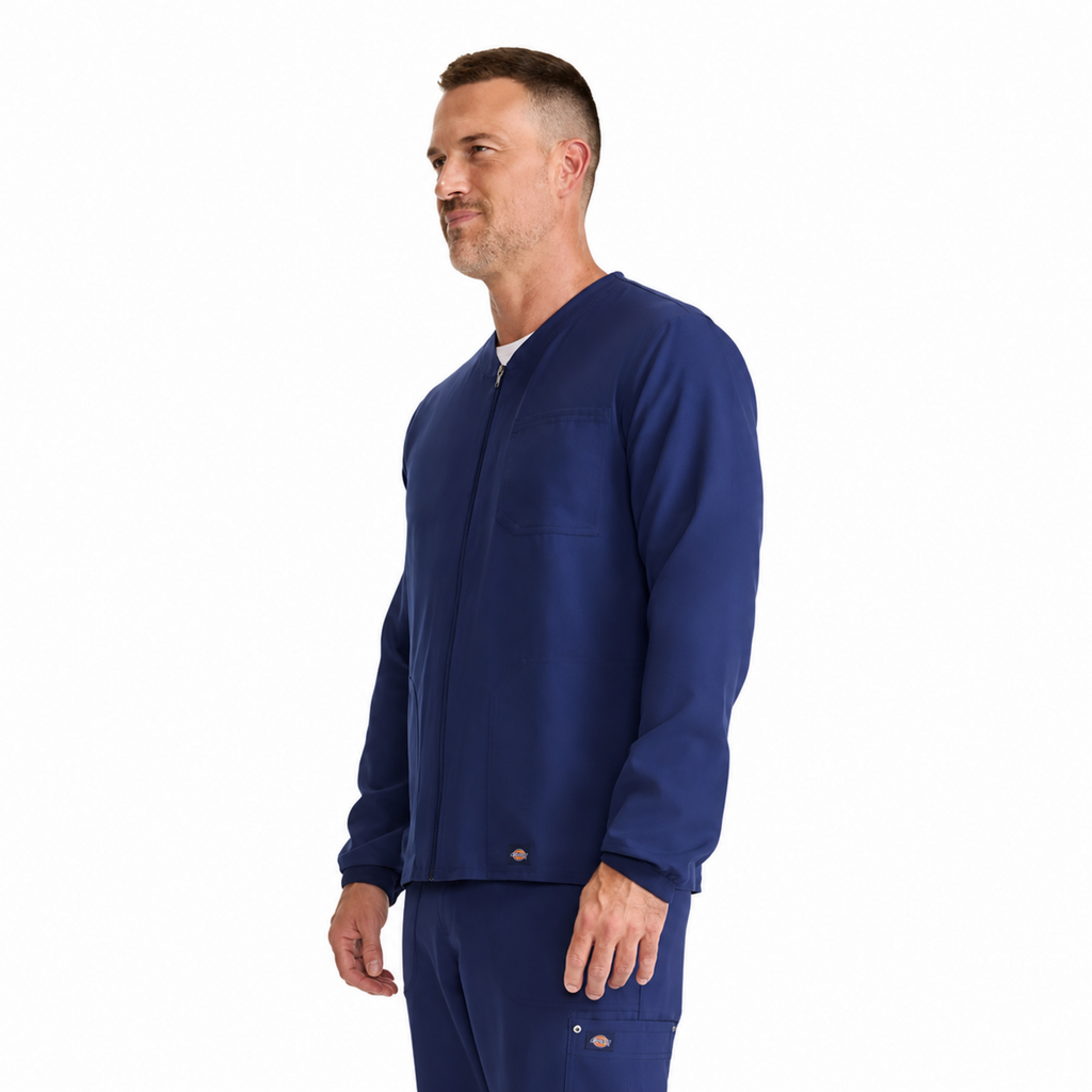 Dickies DK323 chamarra médica para hombre Azul Marino, vista lateral