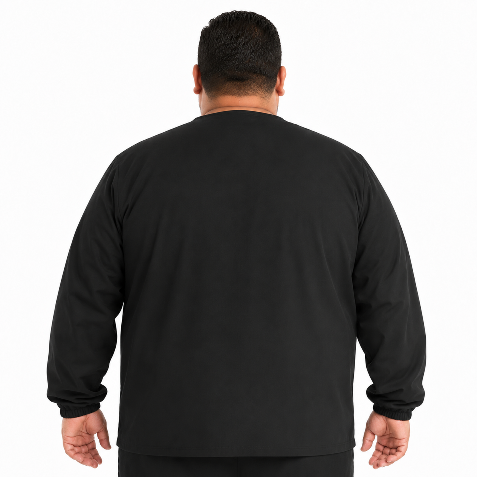 Dickies DK323 chamarra médica para hombre talla extra, vista posterior, color Negra | color:negra