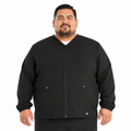 Dickies DK323 chamarra médica para hombre talla extra Negra, vista frontal | color:negra