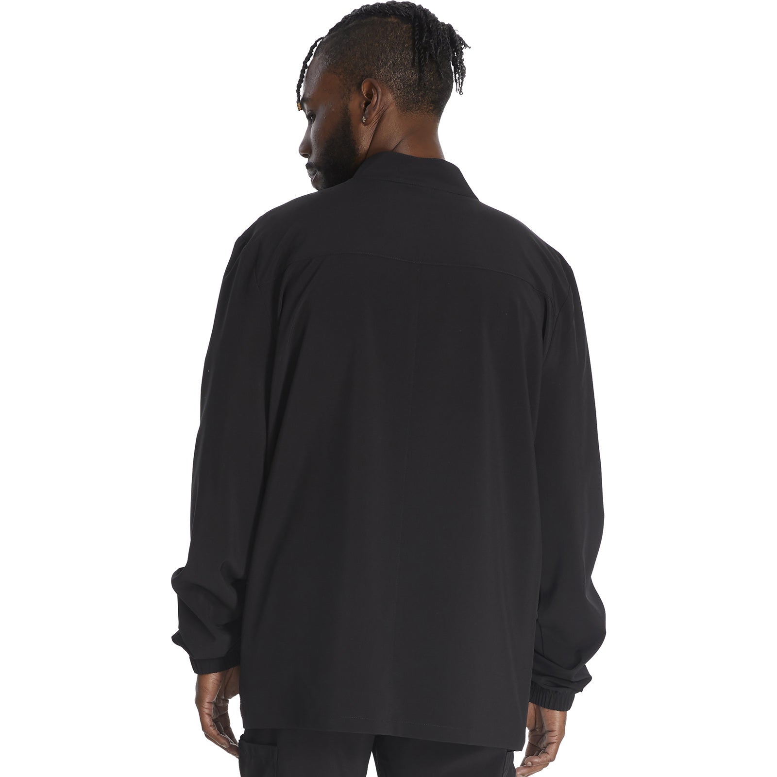 Chamarra médica Dickies DK342 para hombre Negra, vista posterior | color:negra