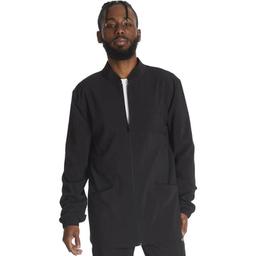 Chamarra médica Dickies DK342 para hombre Negra, vista frontal | color:negra