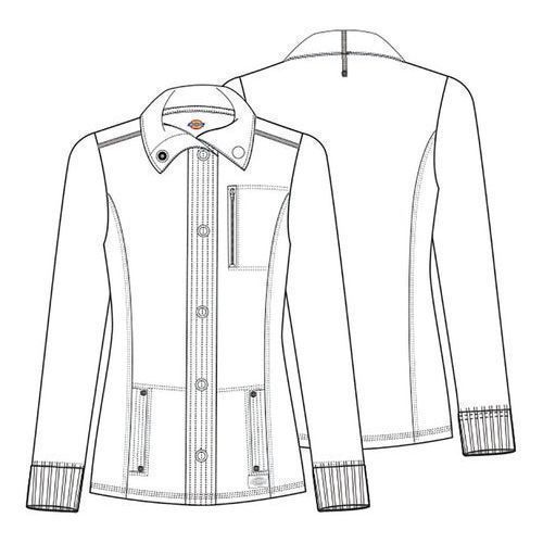 Dickies Dk345 Chamarra Quirúrgica Médica Clínica Mujer - Garufa Jeans