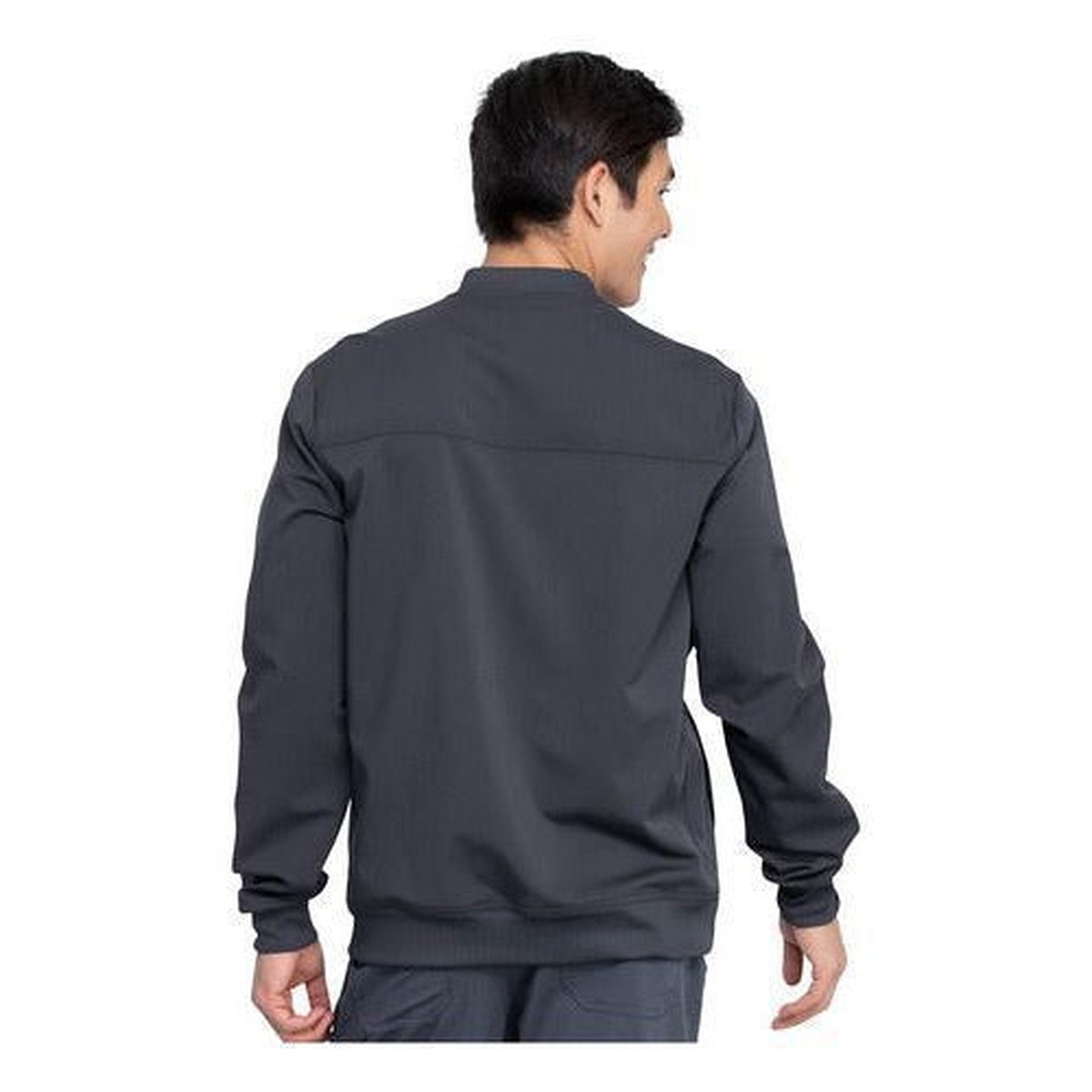 Chamarra médica Dickies DK370 para hombre gris Oxford, vista posterior | color:gris-oxford