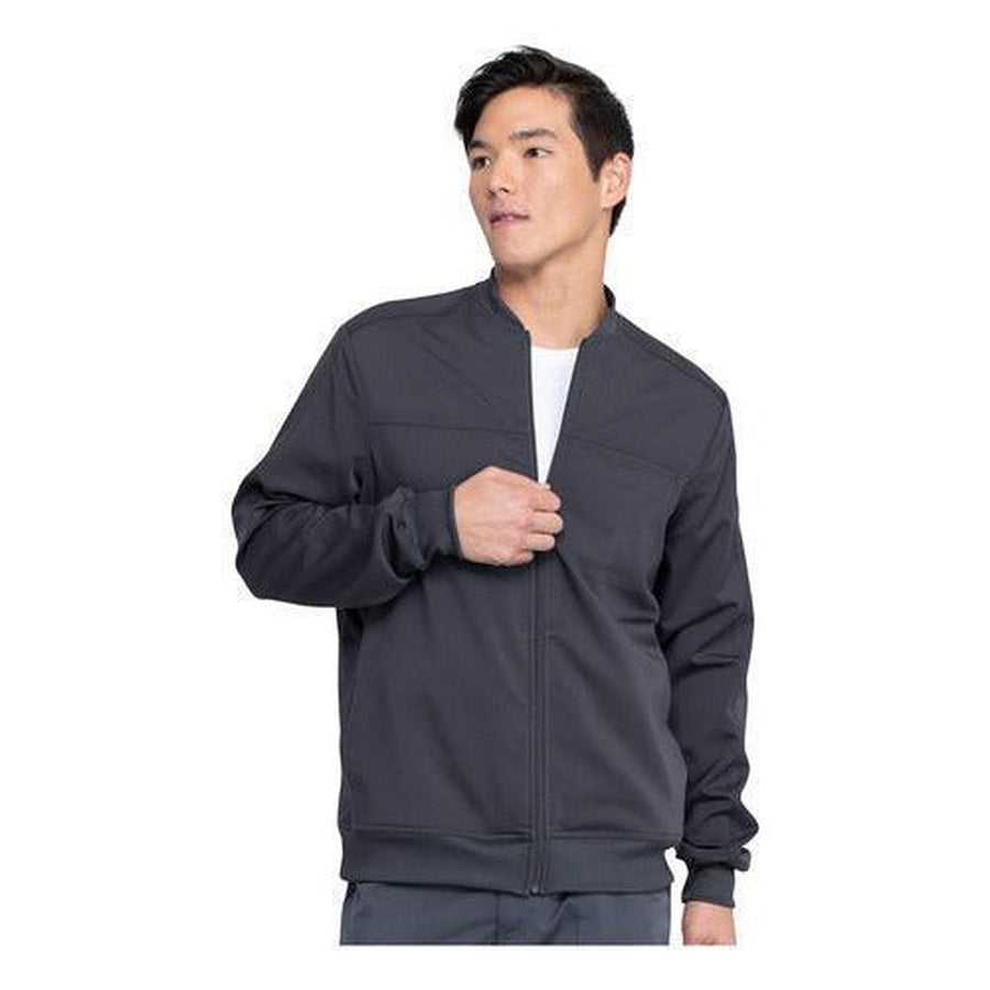 Chamarra médica Dickies DK370 para hombre gris Oxford, vista frontal | color:gris-oxford