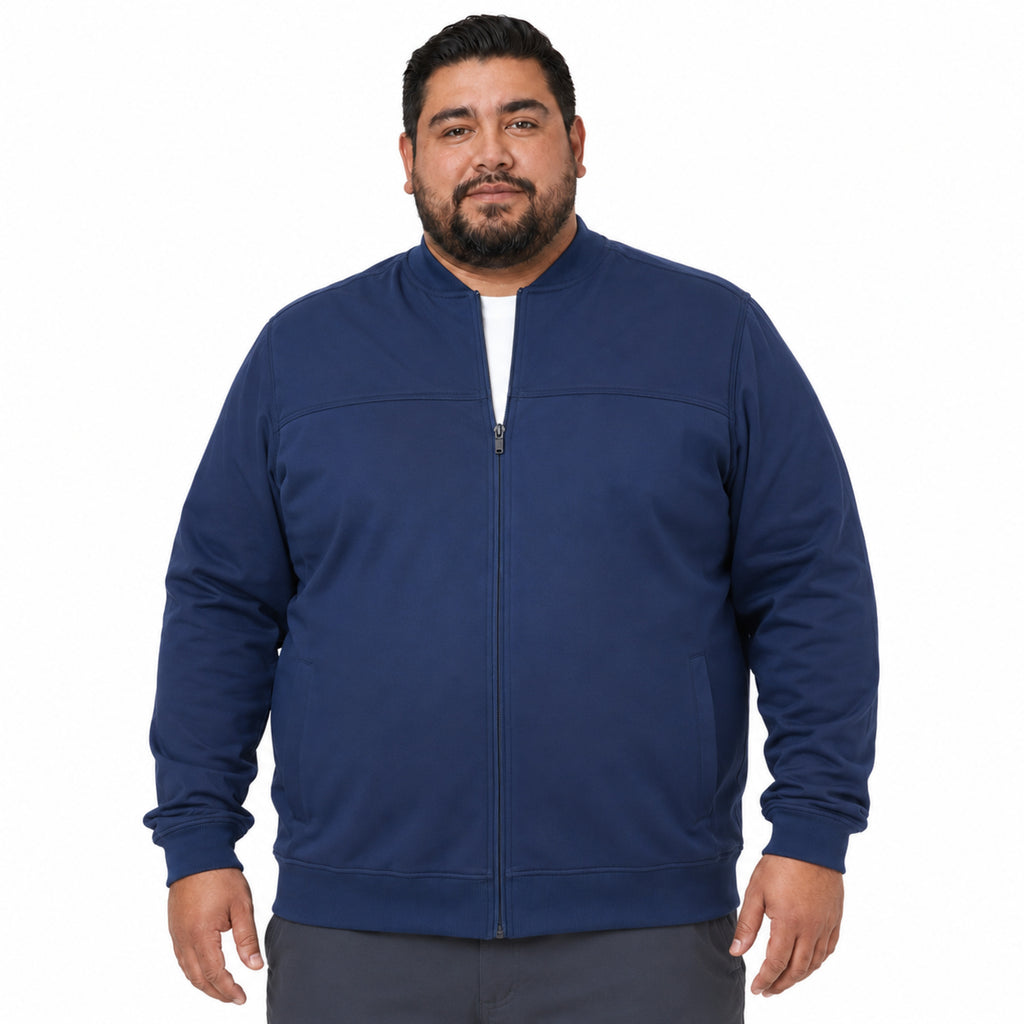 Chamarra médica Dickies DK370 para hombre talla extra azul marino, vista frontal
