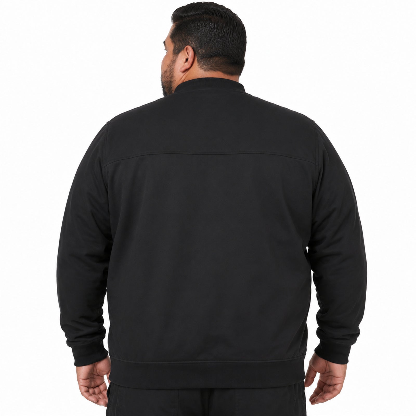 Chamarra médica Dickies DK370 para hombre talla extra negra, vista posterior | color:negra