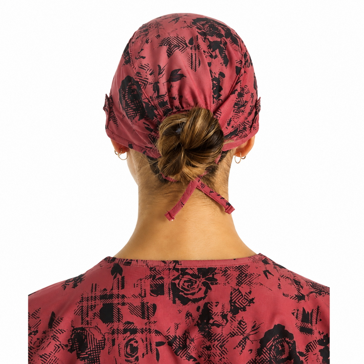 Gorro quirúrgico Dickies DK513 Grunge Roses, vista posterior | color:grunge-roses