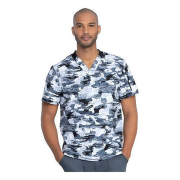 Filipina médica estampada Dickies DK611 para hombre Camuflaje Gris, vista frontal | color:camuflaje-gris