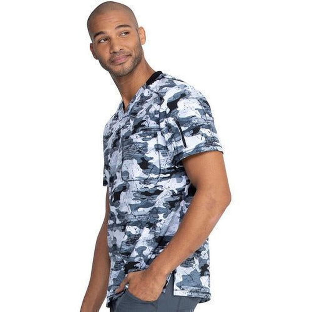 Filipina médica estampada Dickies DK611 para hombre Camuflaje Gris, perfil tres cuartos