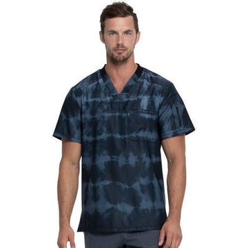 Filipina médica Dickies DK613 para hombre Tie Dye Gris Oxford, vista frontal | color:tie-dye-gris-oxford