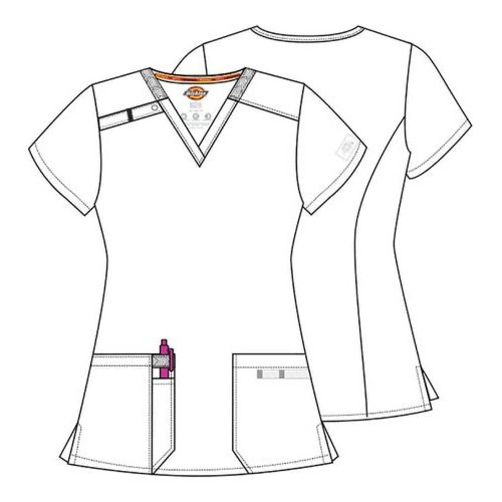 Filipina médica Dickies DK615 para mujer Jade, vista frontal | color:jade