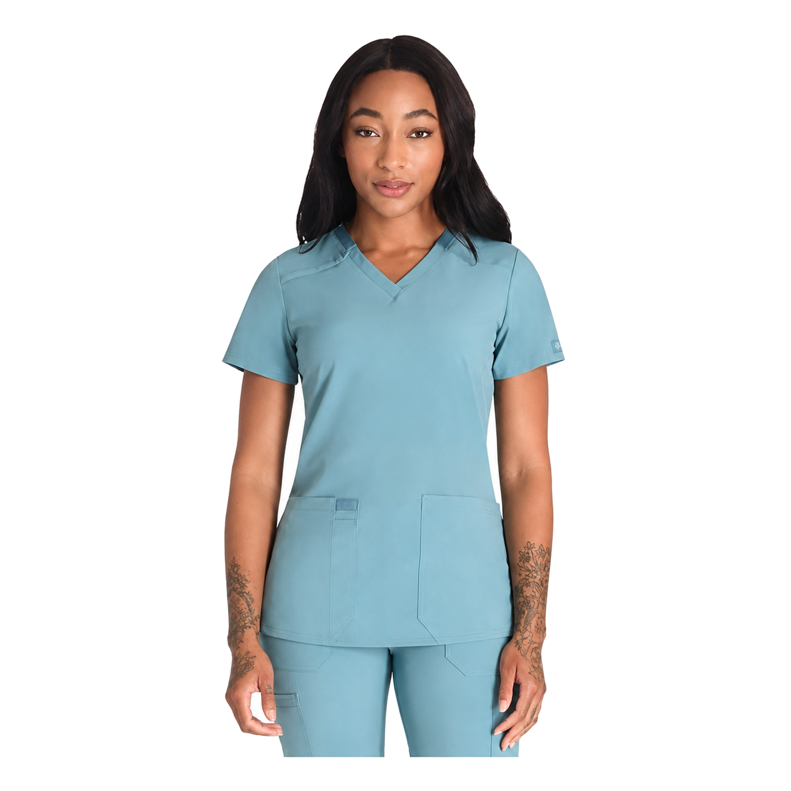 Filipina médica Dickies DK615 para mujer Mineral Blue, vista frontal | color:mineral-blue