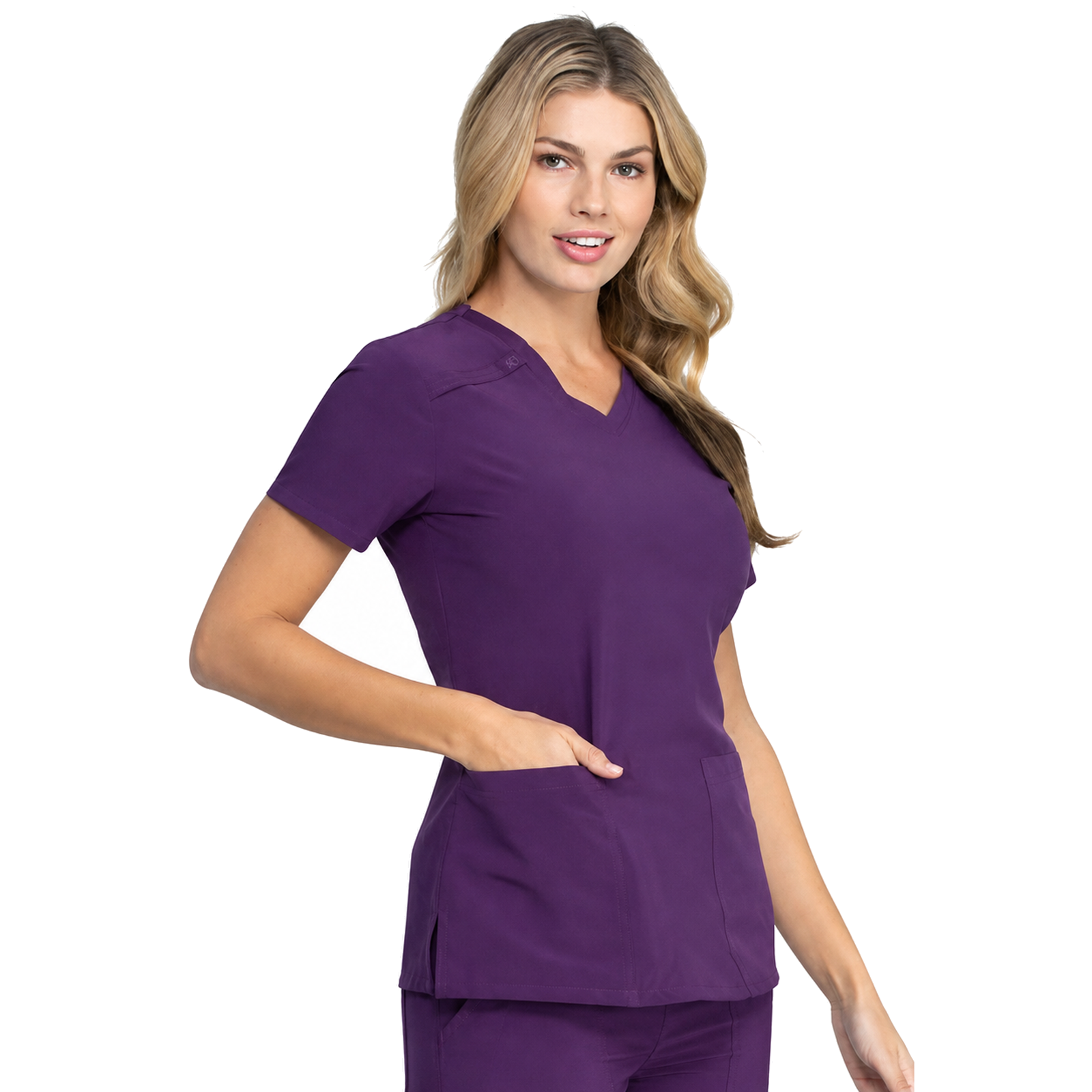 Filipina médica Dickies DK615 para mujer Morado, vista tres cuartos | color:morado