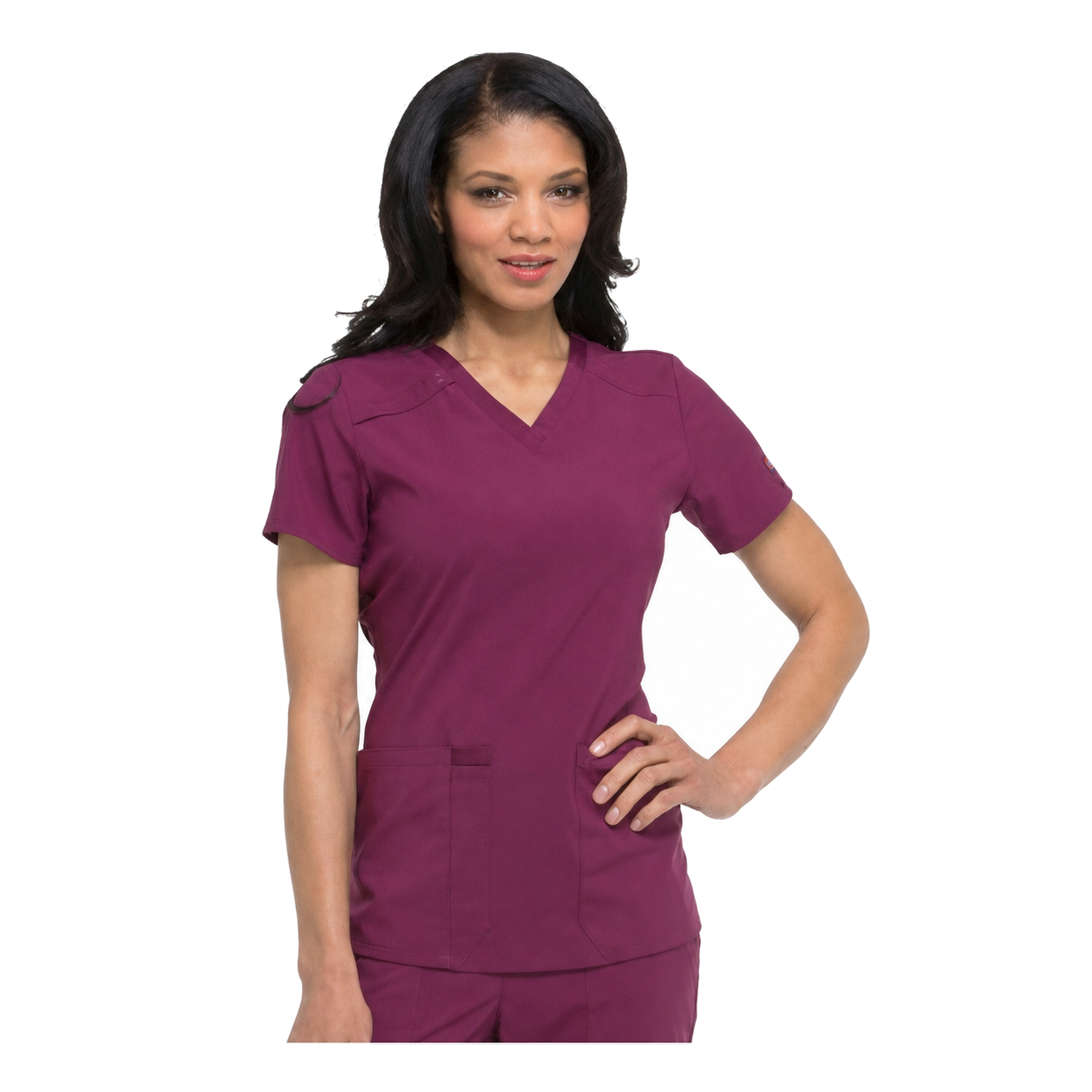 Filipina médica Dickies DK615 para mujer Vino, vista frontal | color:vino